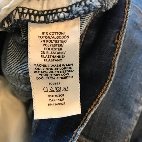 Loft Modern Skinny Mid Rise Dark Wash Distressed Jeans women’s size 6 - Picture 7 of 11